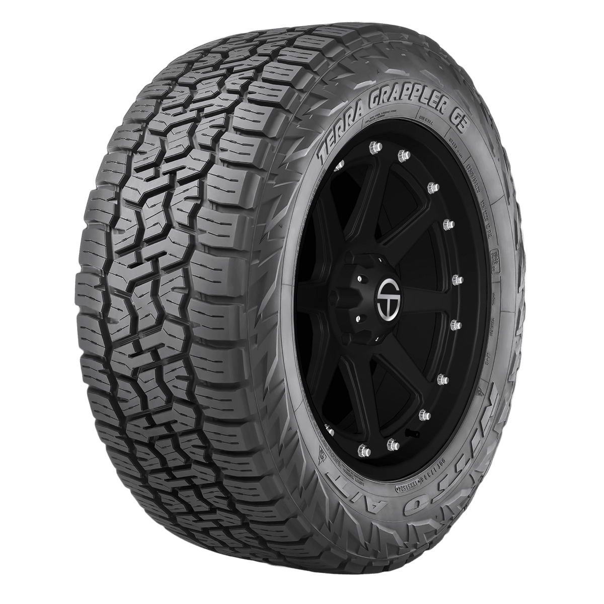 Representative Nitto Terra Grappler G3 model image; different sidewall size pictured; wheel not included.