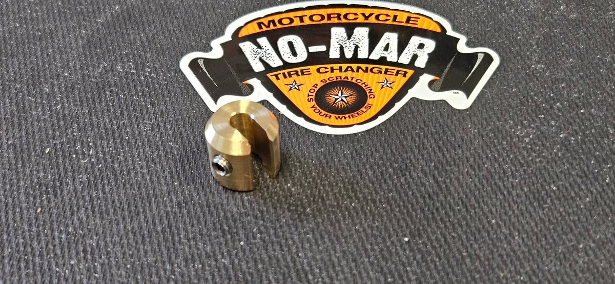No-Mar brass spoke-mounted wheel weight, single weight