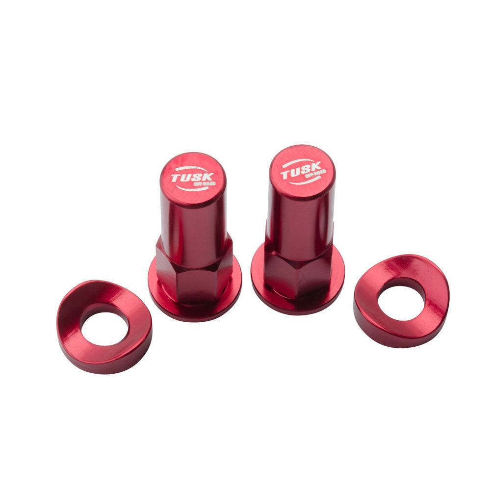 Tusk Rear Rim Lock Nut/Spacer Kit for 2026 Kawasaki KX85, Red