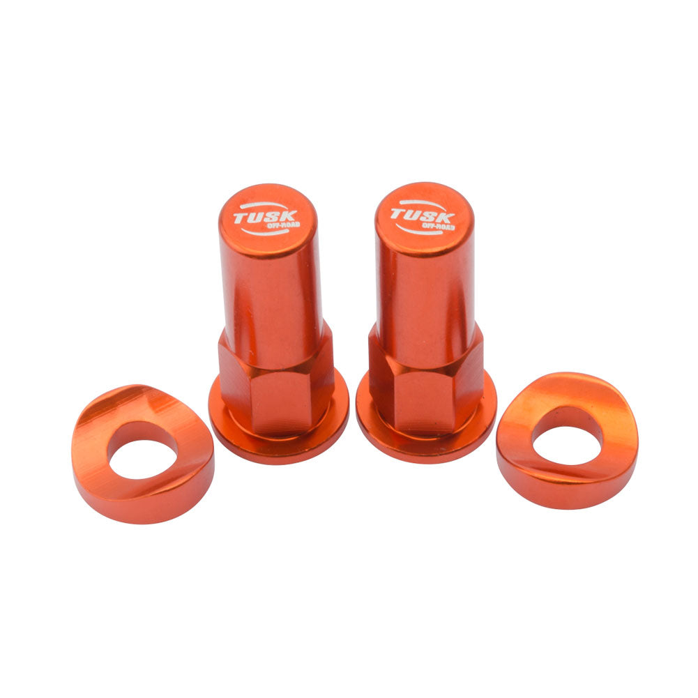 Tusk Rear Rim Lock Nut/Spacer Kit for 2006 Kawasaki KX450F, Orange