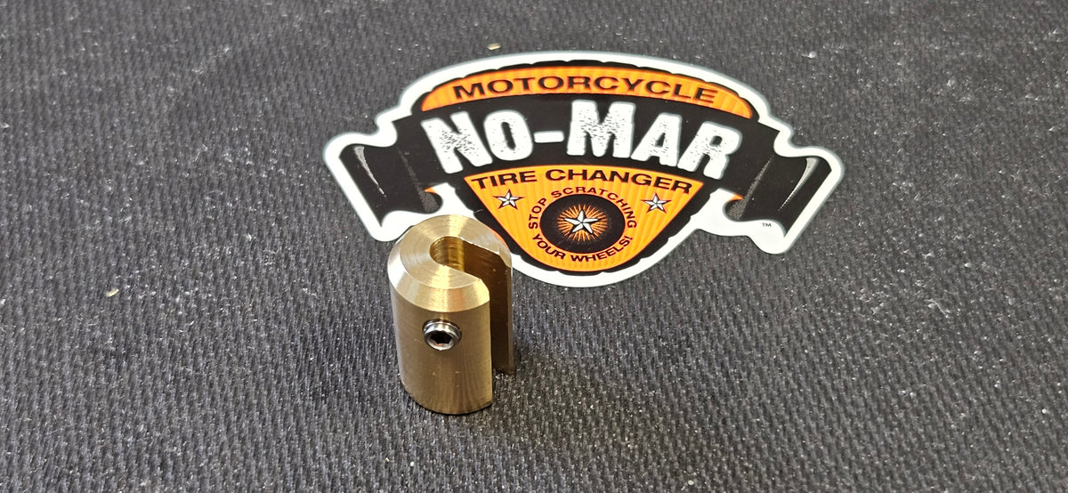 No-Mar brass spoke-mounted wheel weight, single weight