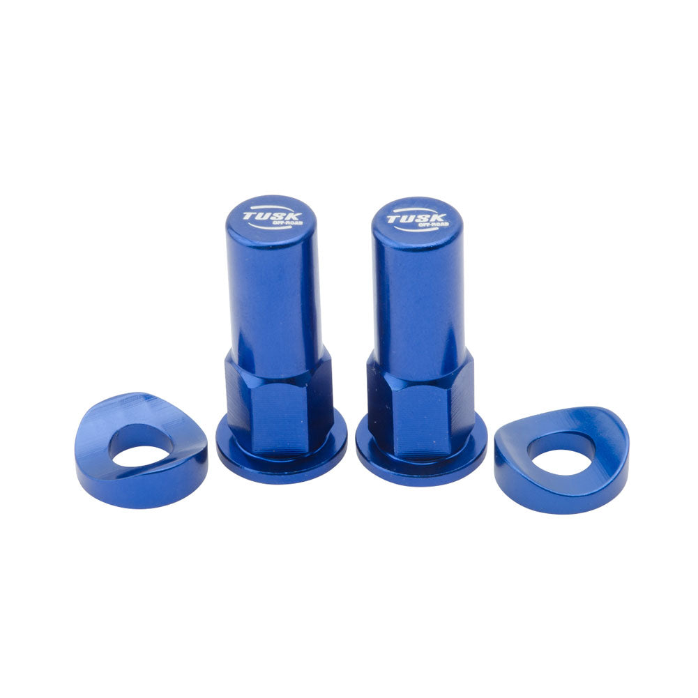 Tusk Rear Rim Lock Nut/Spacer Kit for 2026 Kawasaki KX85, Blue