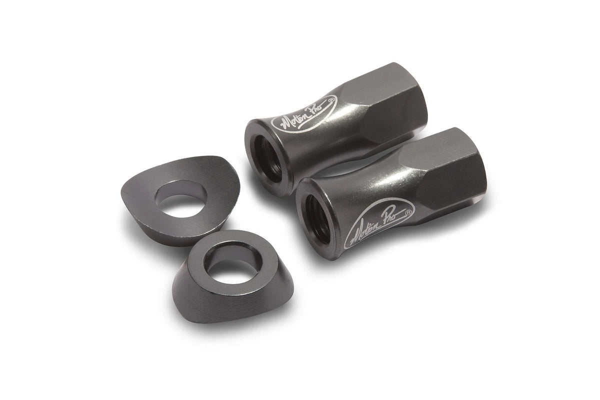 Motion Pro LiteLoc Rim Lock Nut with Beveled Washer Kit 12mm Titanium Grey